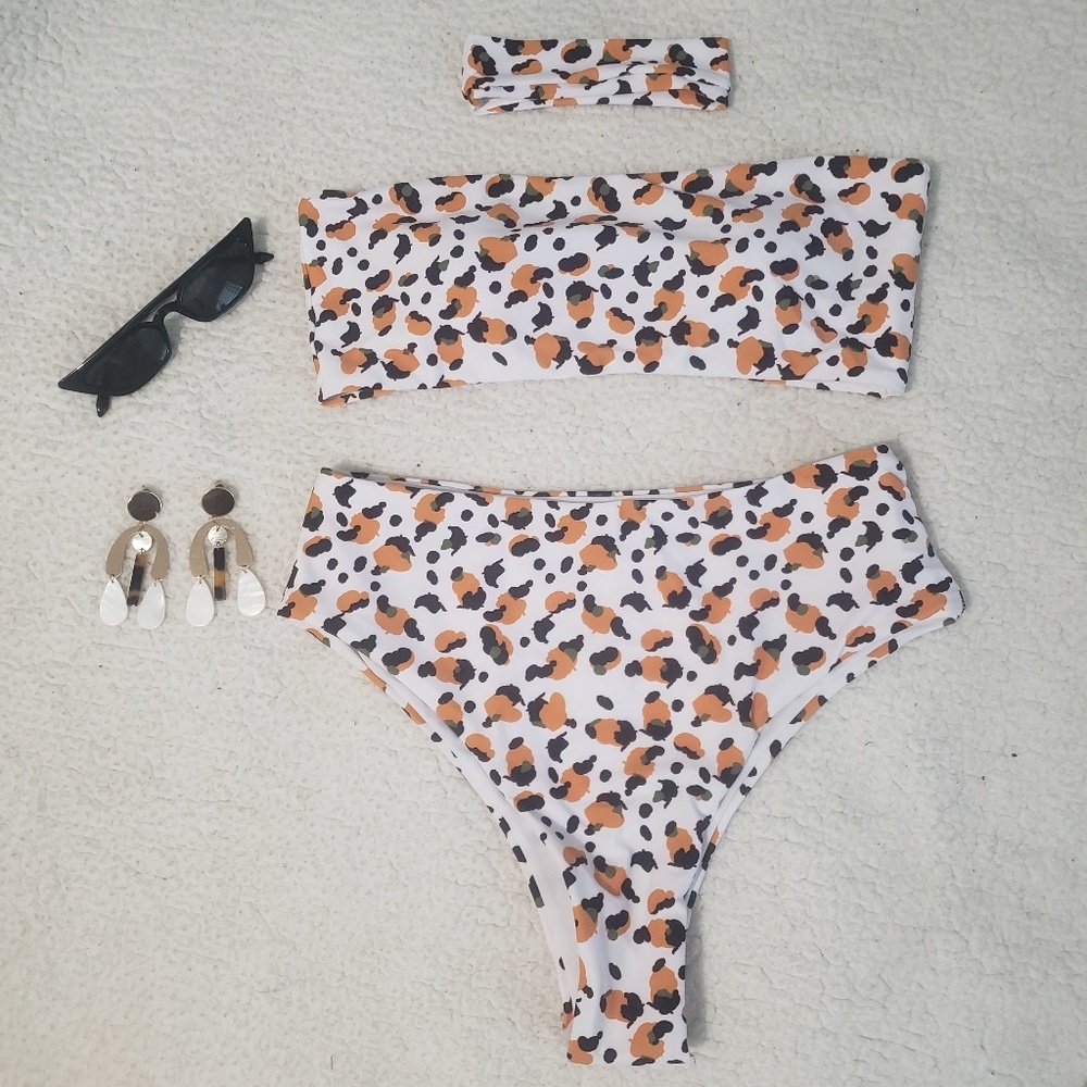 ZAFUL-ANIMAL PRINT 3 PIECE BIKINI SET
